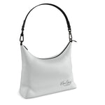 White Leather Pattern Square Hobo