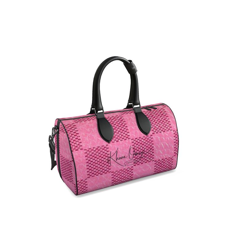 Checkered Salmon Pink Duffle Bag – iKhava Omogé Creations