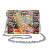 Lipstick Graffiti Crossbody Bag with Chain