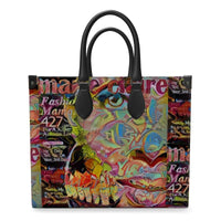 Lipstick Graffiti Leather Shopper