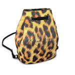 Leopard Skin Pattern Bucket Backpack