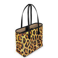 Leopard Skin Pattern Leather City Shopper