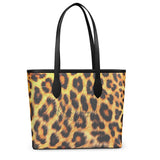 Leopard Skin Pattern Leather City Shopper