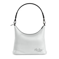 White Leather Pattern Square Hobo